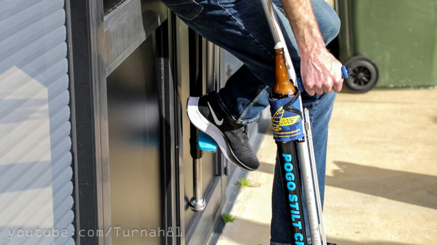 Pogo Stilt Crutches Turnah81 feat Ozzy Man Reviews Beer Test 2